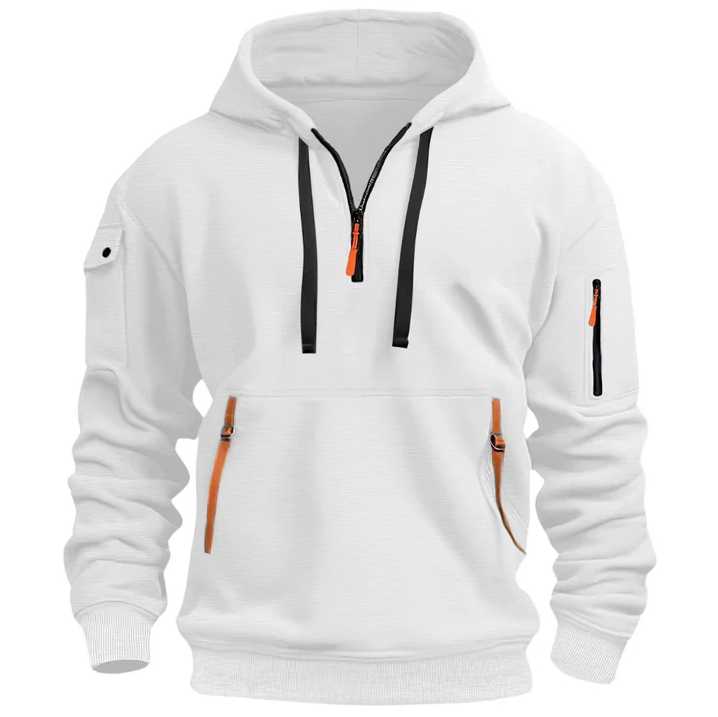Men's relaxed-fit casual hoodie in soft sustainable fabric, everyday comfort streetwear style