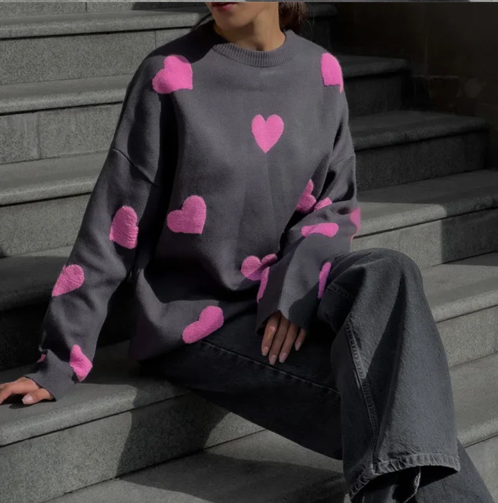 Women's oversized cream knit jumper relaxed fit ultra-soft sustainable knitwear casual style