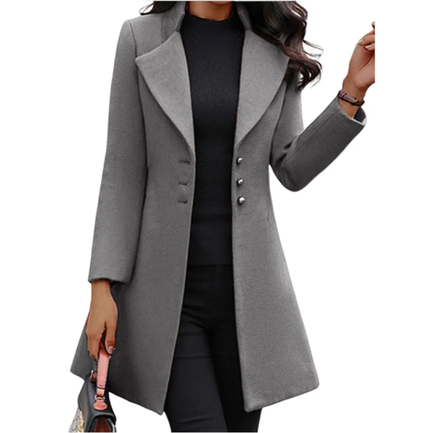 Women's Italian elegant casual jacket earth-toned high-quality fabric refined everyday style