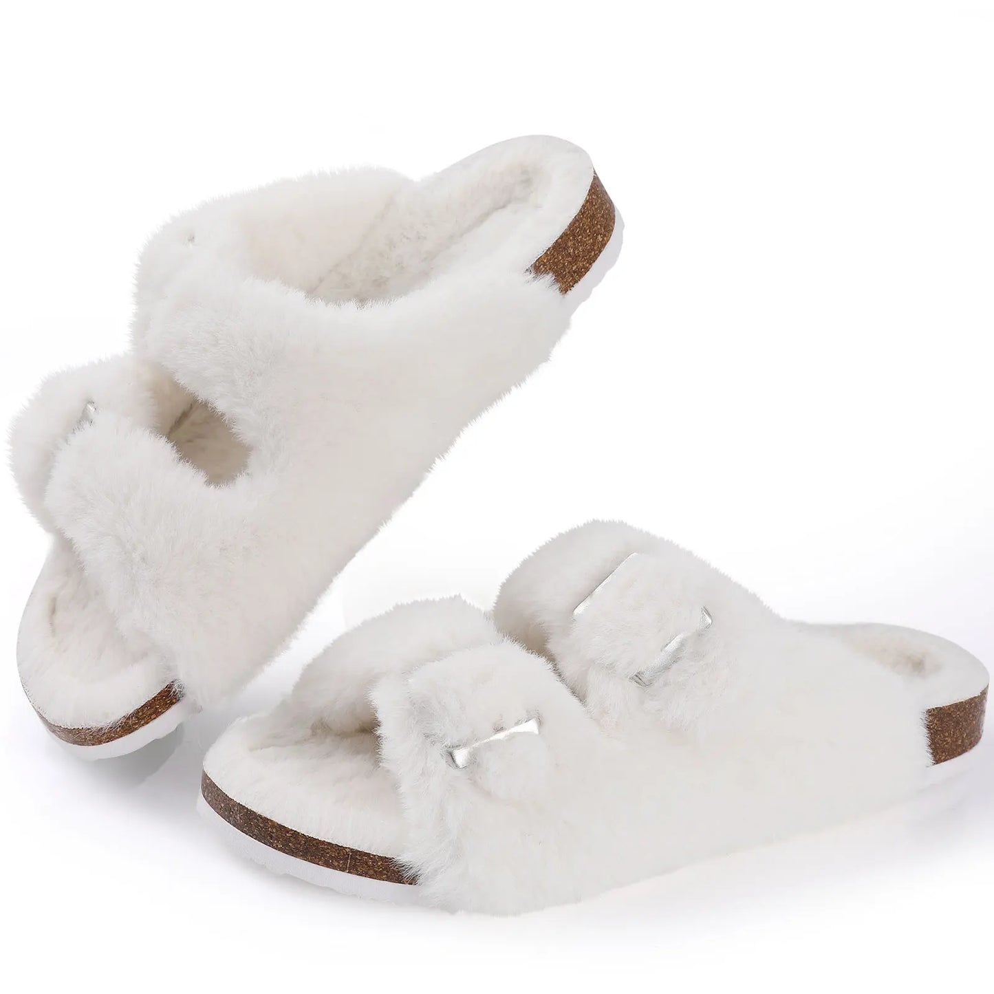 Women's luxury plush winter slippers warm cozy soft lining elegant indoor comfort