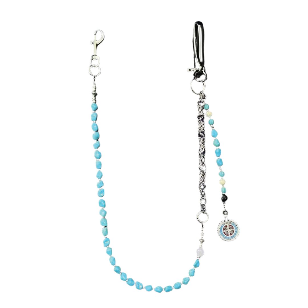 Turquoise Stone Wallet Chain - Urbann-Vibe