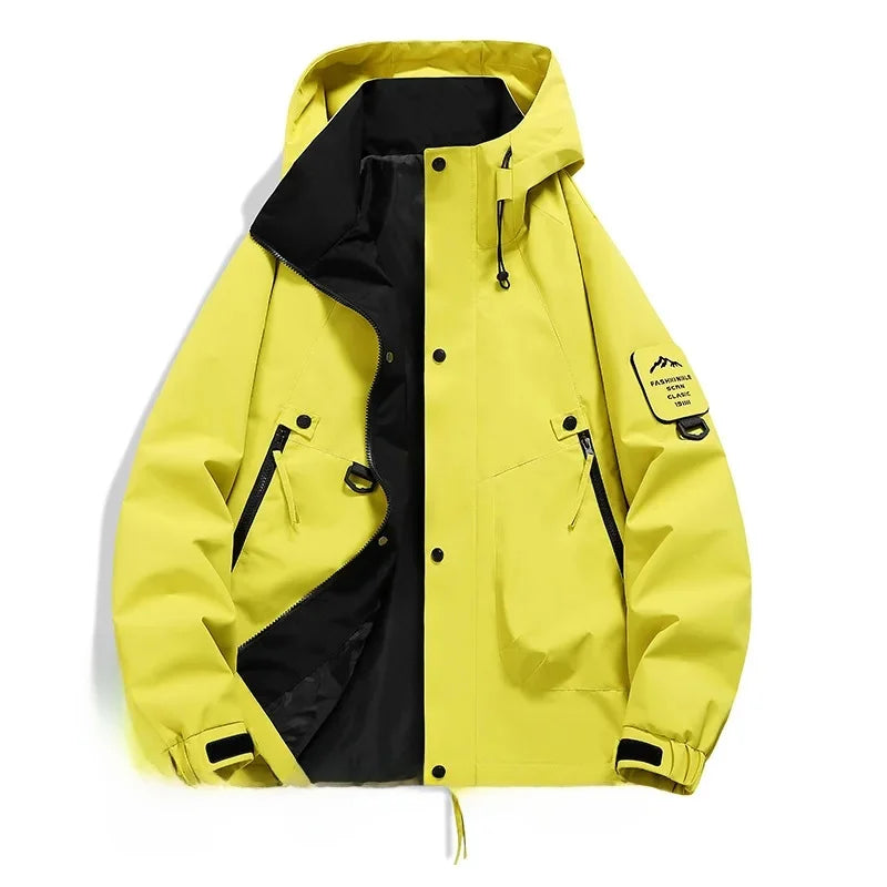 Unisex winter ski jacket half-zip hooded coat cold weather versatile fit men women