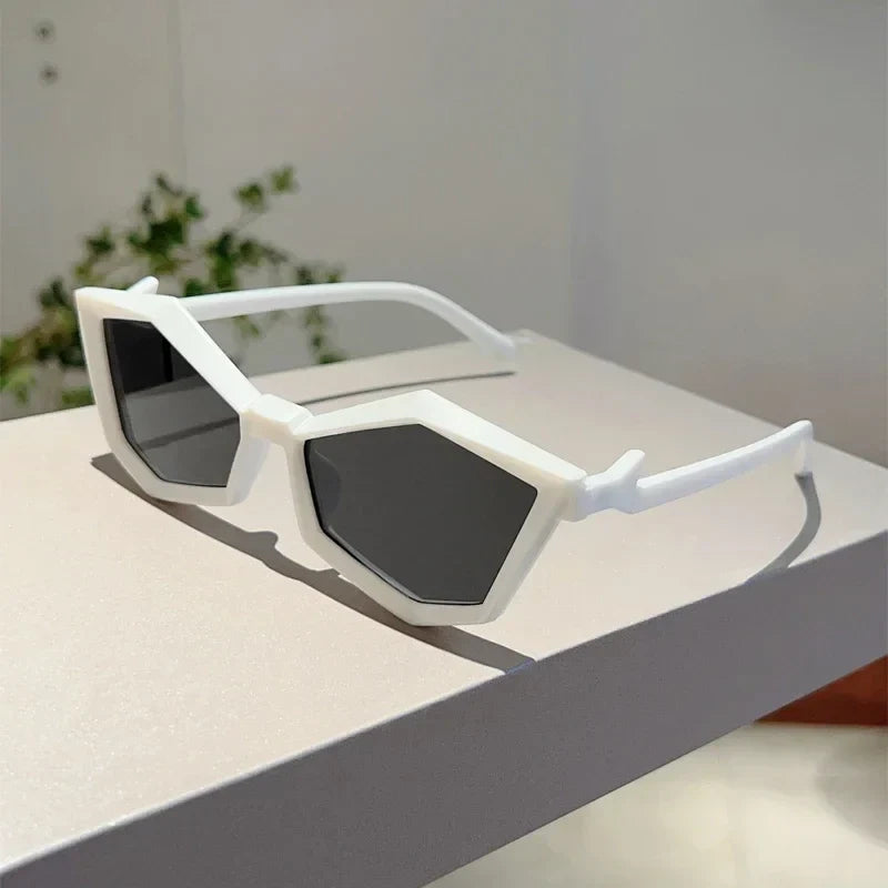 HexaVision hexagonal sunglasses futuristic punk style UV protection anti-glare edgy geometric frames