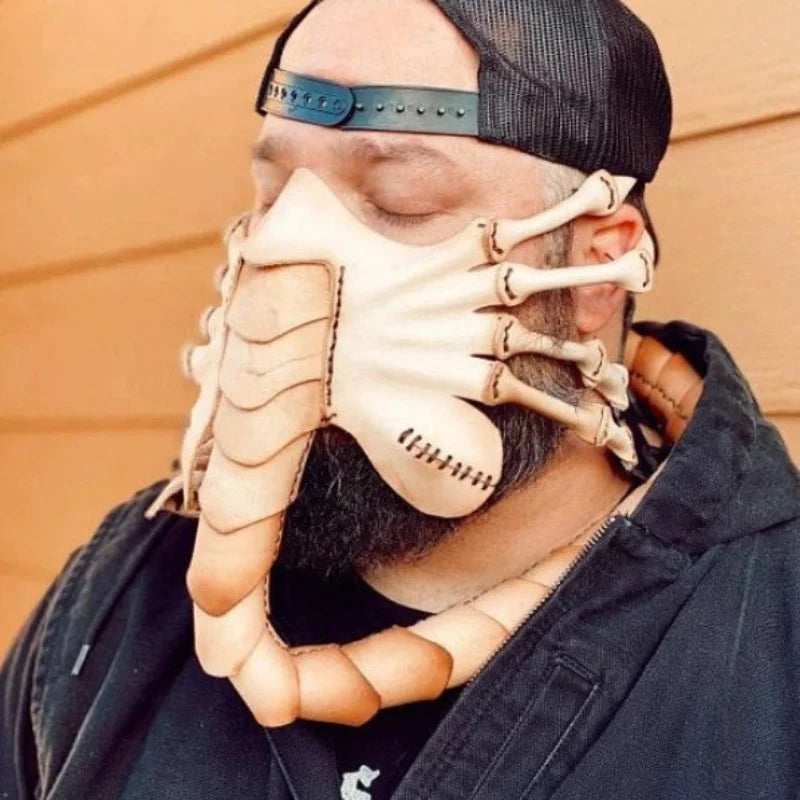 Deathgrip alien latex Halloween mask realistic terror design breathable secure wrap-around fit