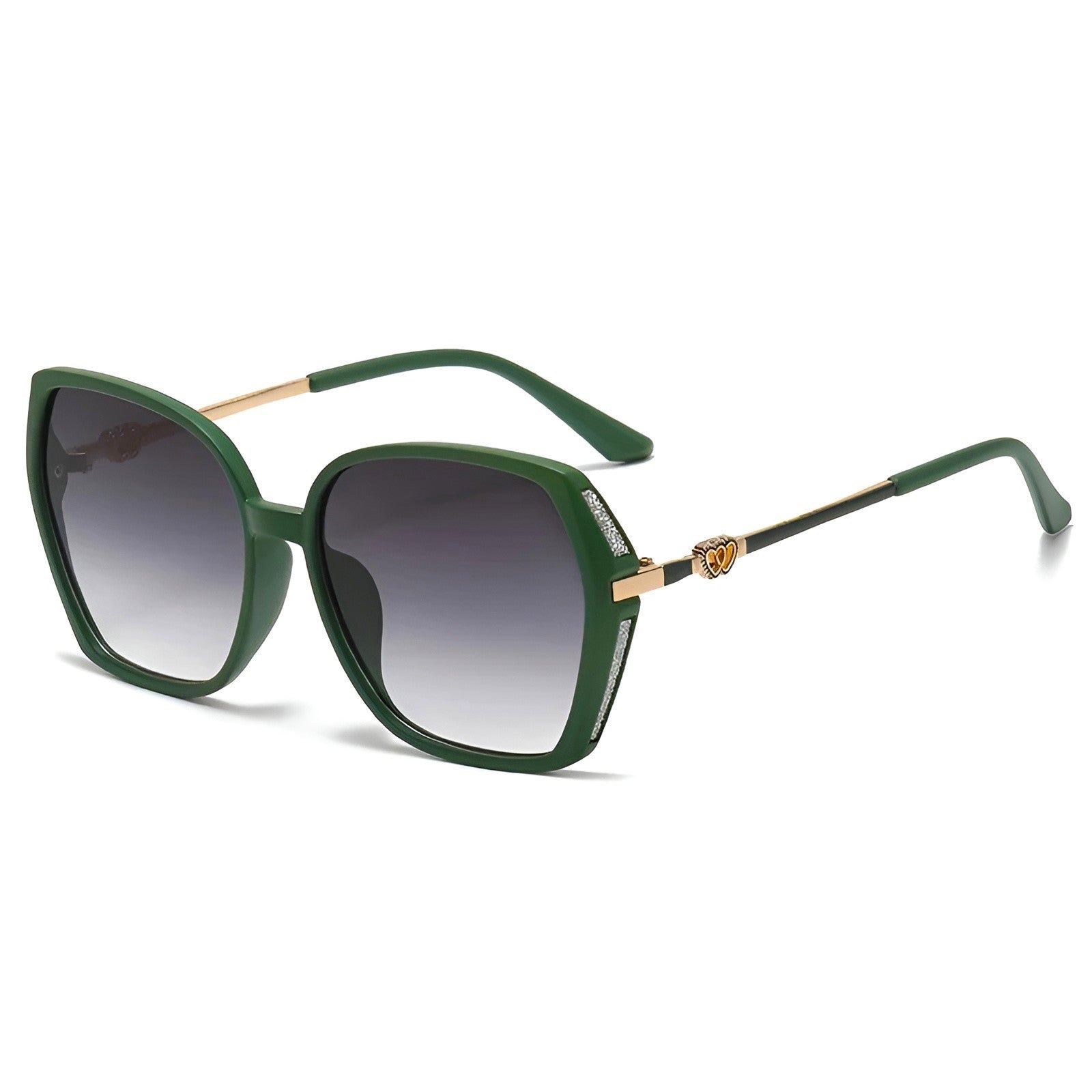 Oversized gradient sunglasses with bold metal alloy frames and UV-protective gradient lenses for fashion