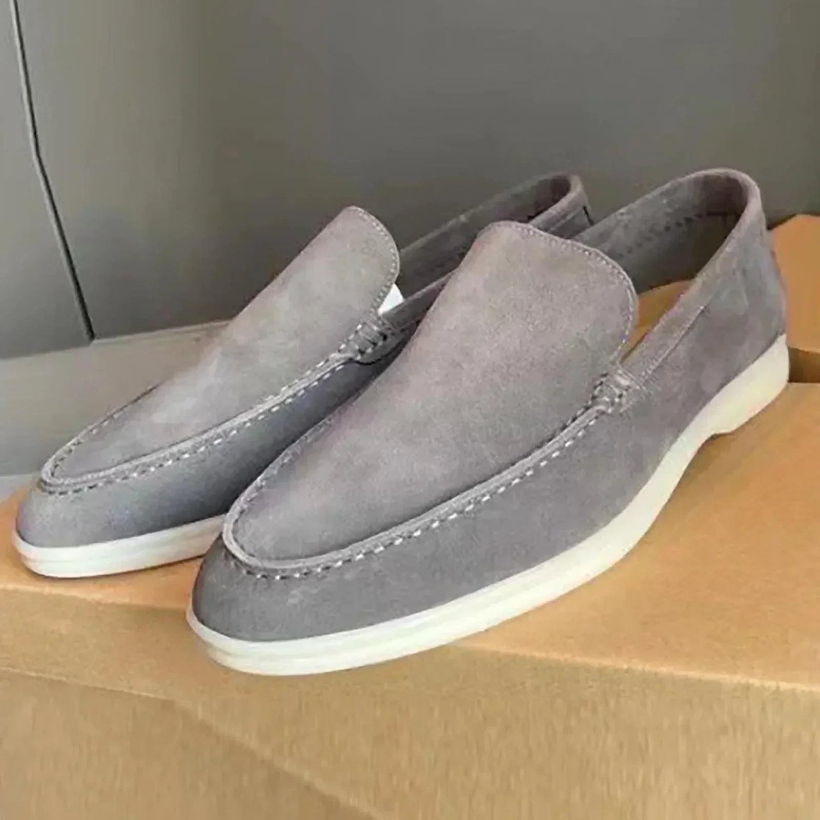 Men's classic orthopedic slip-on loafers lightweight arch support easy wear all-day comfort shoes