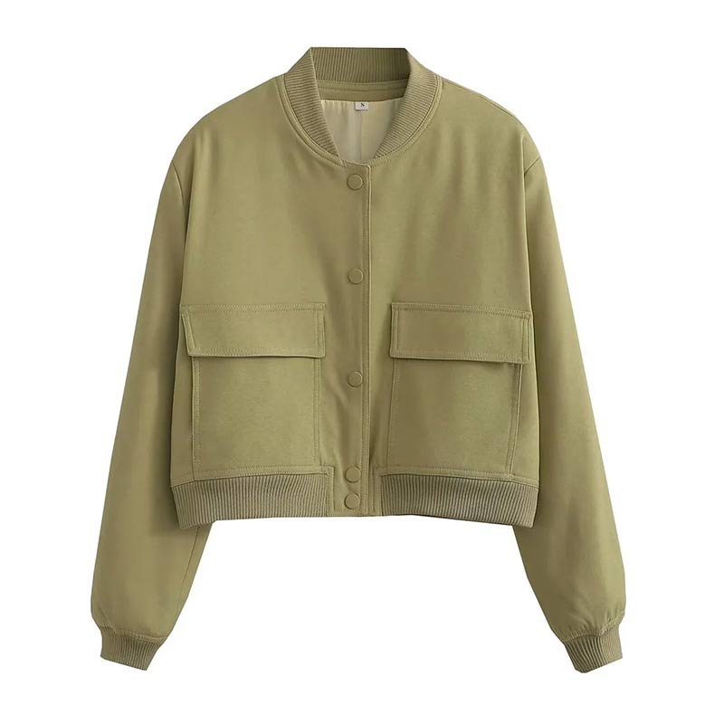 Paige women's cropped bomber winter jacket, minimalist button-front, city-ready cozy warmth