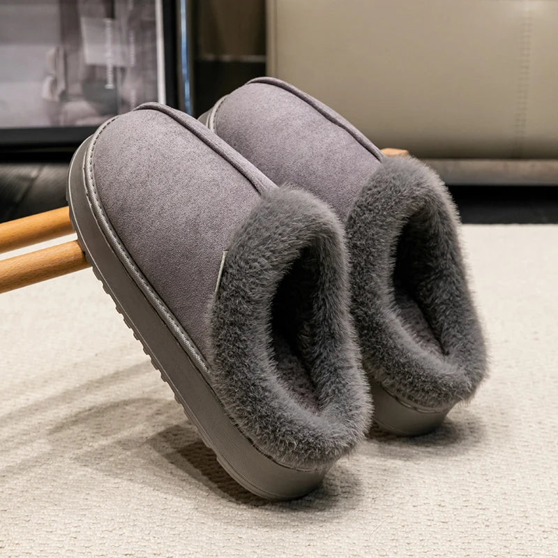 Charlotte women's cozy fur-lined slip-on slippers in plush comfort style for indoor warmth