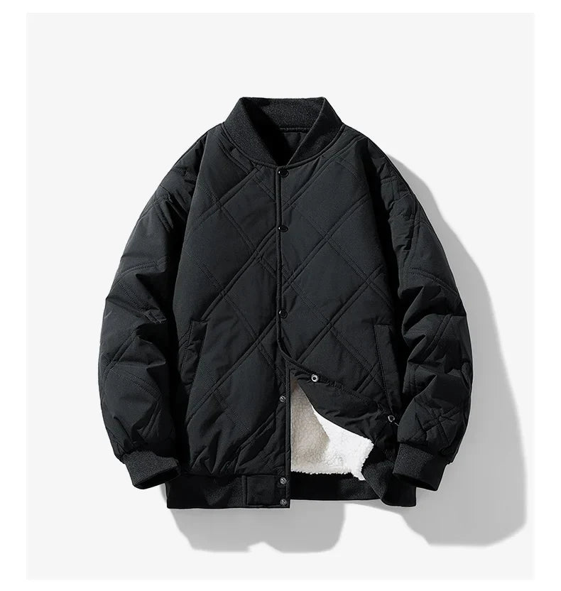 Men's TrendAura Arlo fleece-lined cotton padded winter jacket warm structured outerwear coat