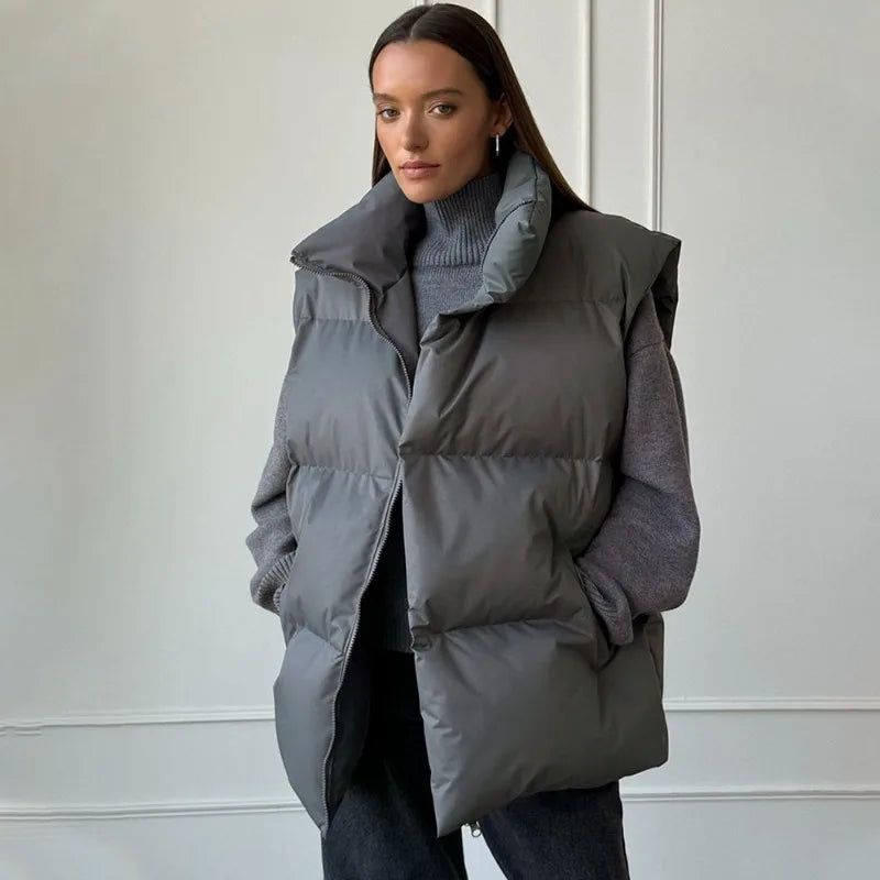 Women's Anna padded vest, sporty-chic quilted style, versatile winter layer for outdoor and urban wear