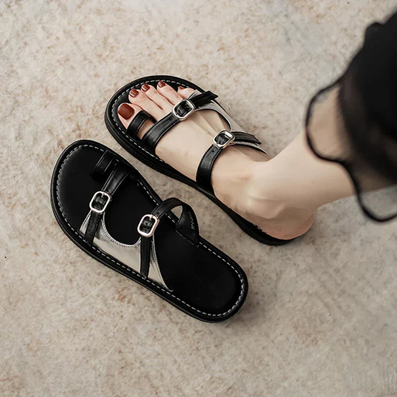 Women's Florence leather ballet flats with side panel detailing for all-day comfort desk to dinner