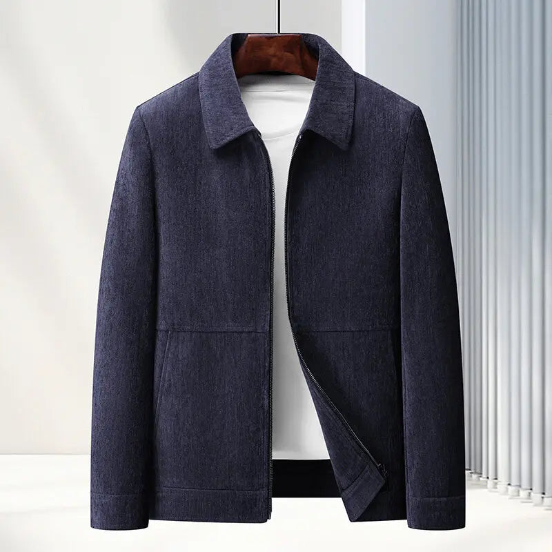 Belmonte woven jacket mid-length straight cut breathable polyester spandex blend for urban professionals