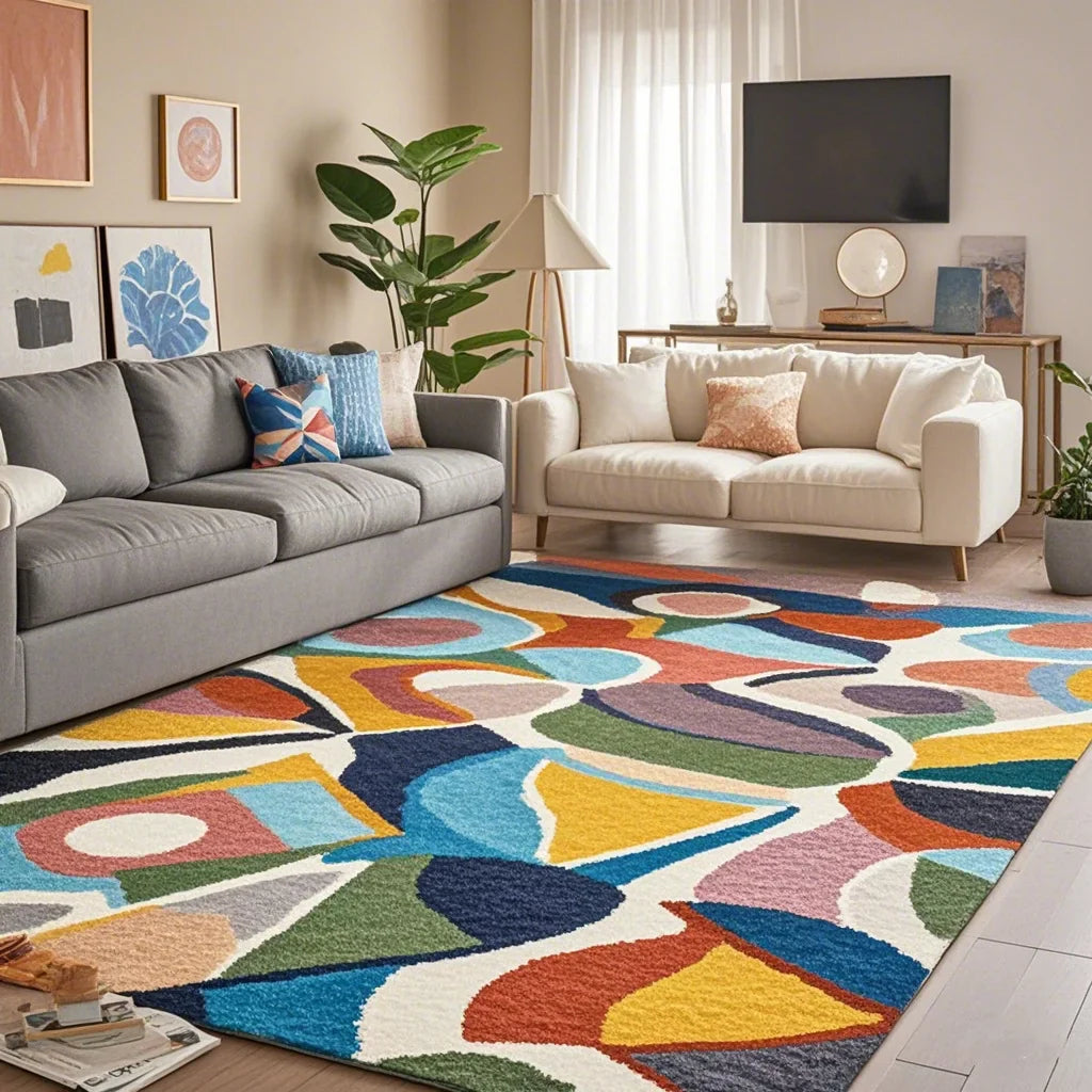 Dopamine velvet plush carpet rug dirt-resistant hand washable floor mat for modern living rooms