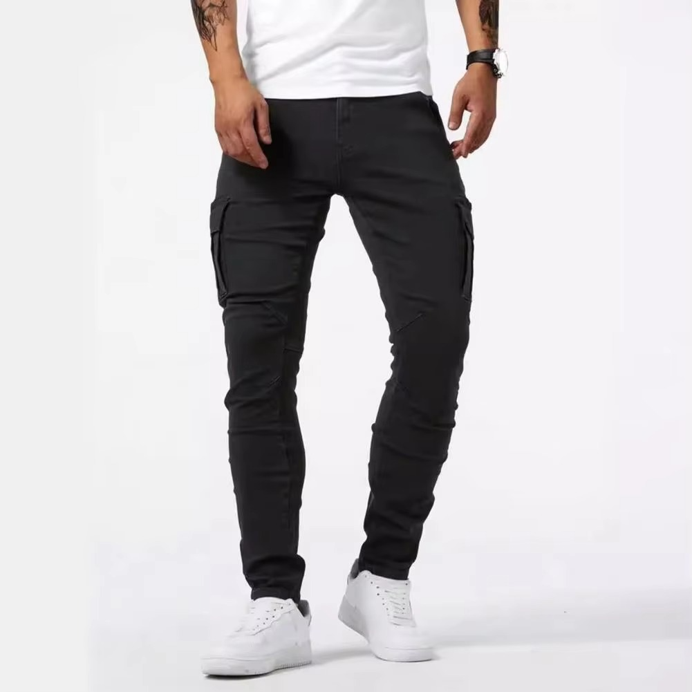 Men's slim fit work pants stretch fabric reinforced pockets all-day mobility modern silhouette