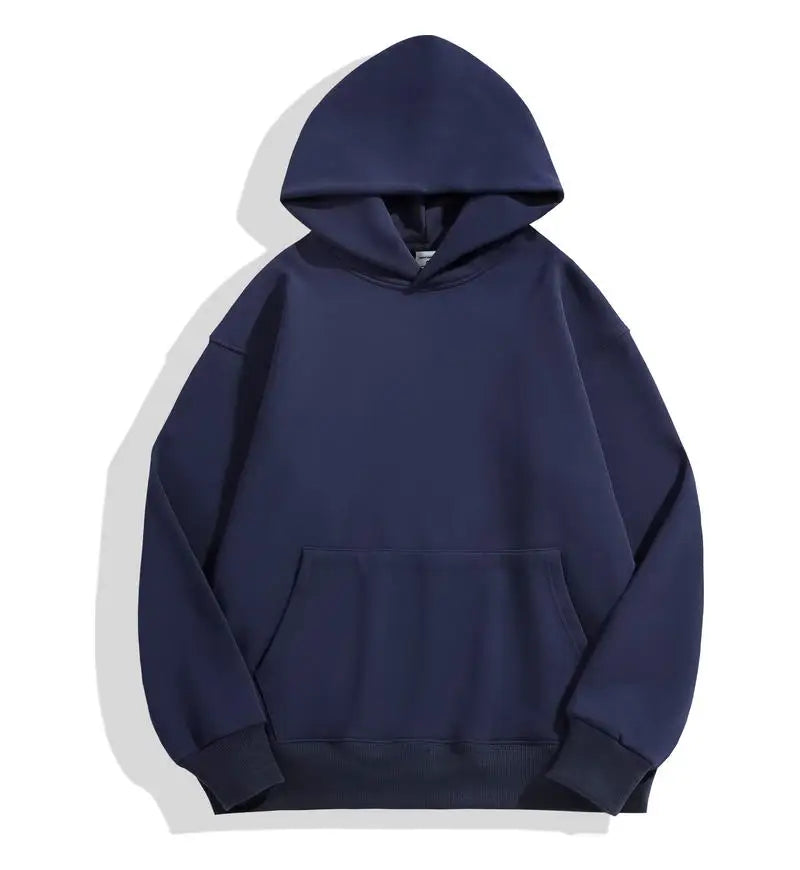 Men's heavyweight 500GSM thick cotton hoodie in cozy winter style with durable warm fit