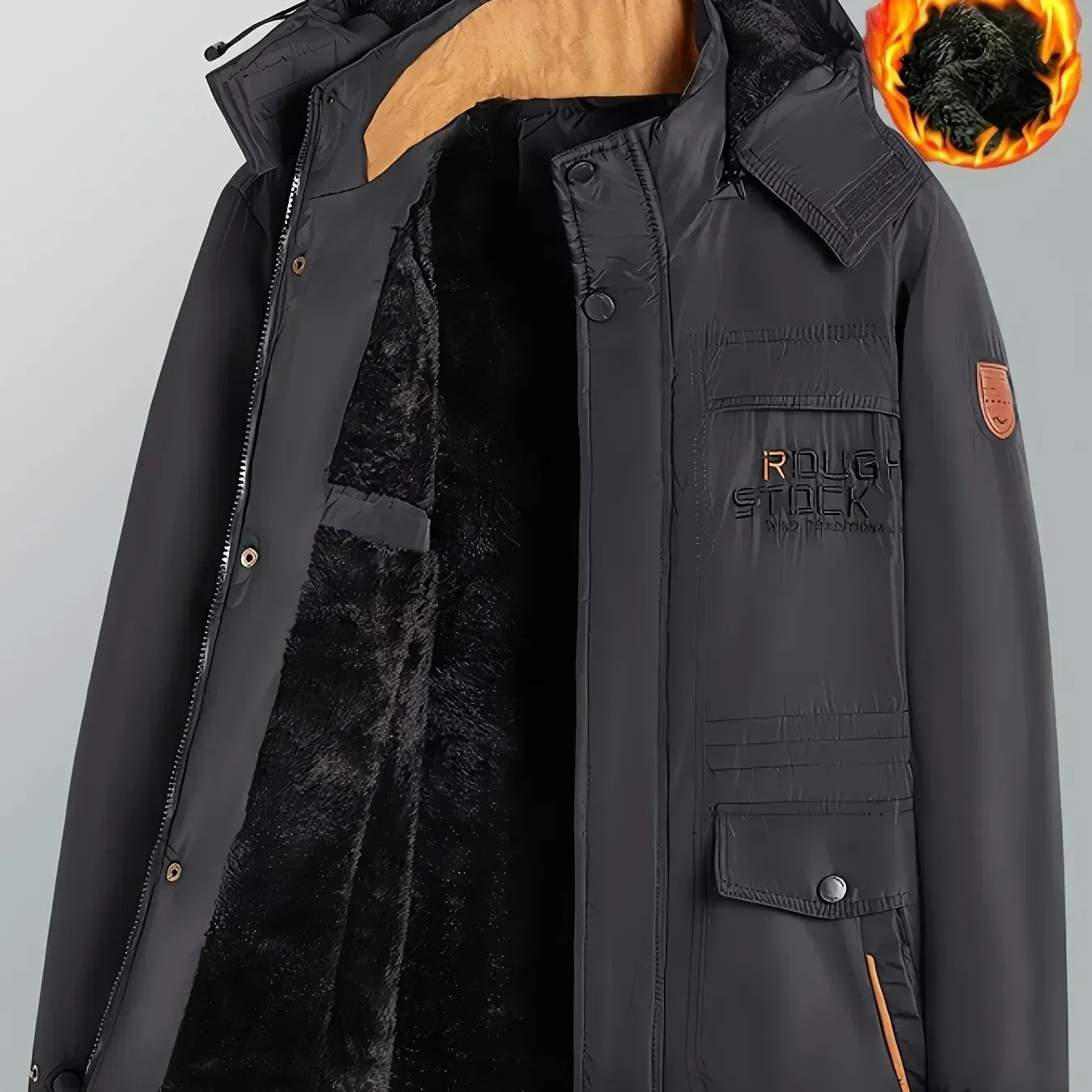 Men's Milton sporty hooded knit winter coat, warm insulated casual outdoor fit
