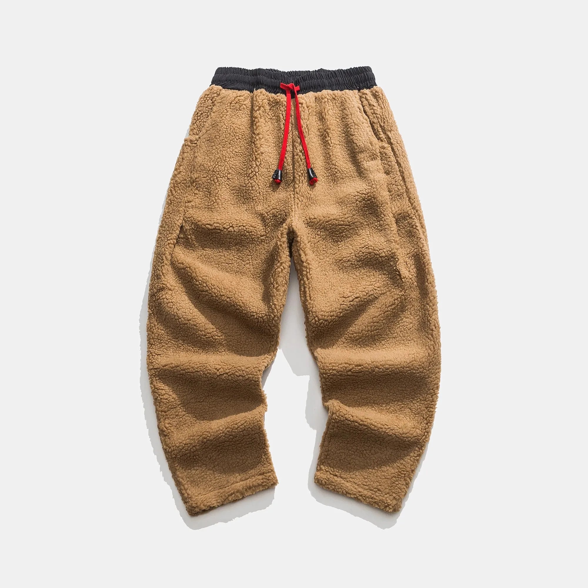 Noah gray fleece lounge pants with drawstring waist, relaxed fit cozy warmth for home