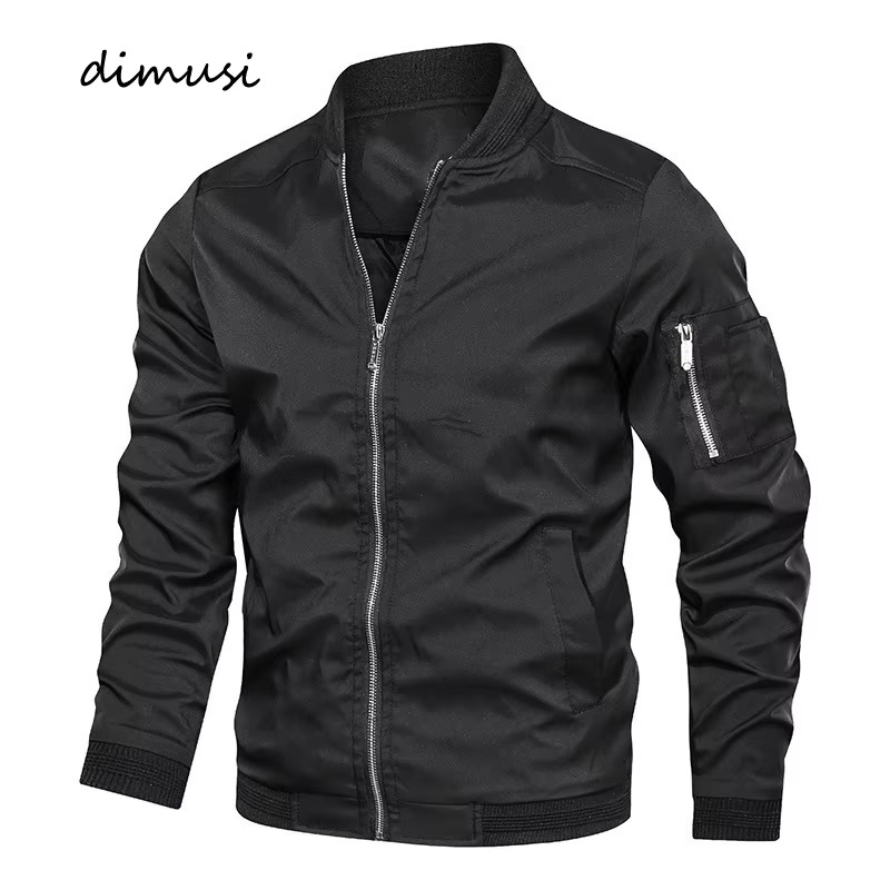 TrendAura men's burgundy lightweight bomber jacket windbreaker with zip pockets, casual all-season fit