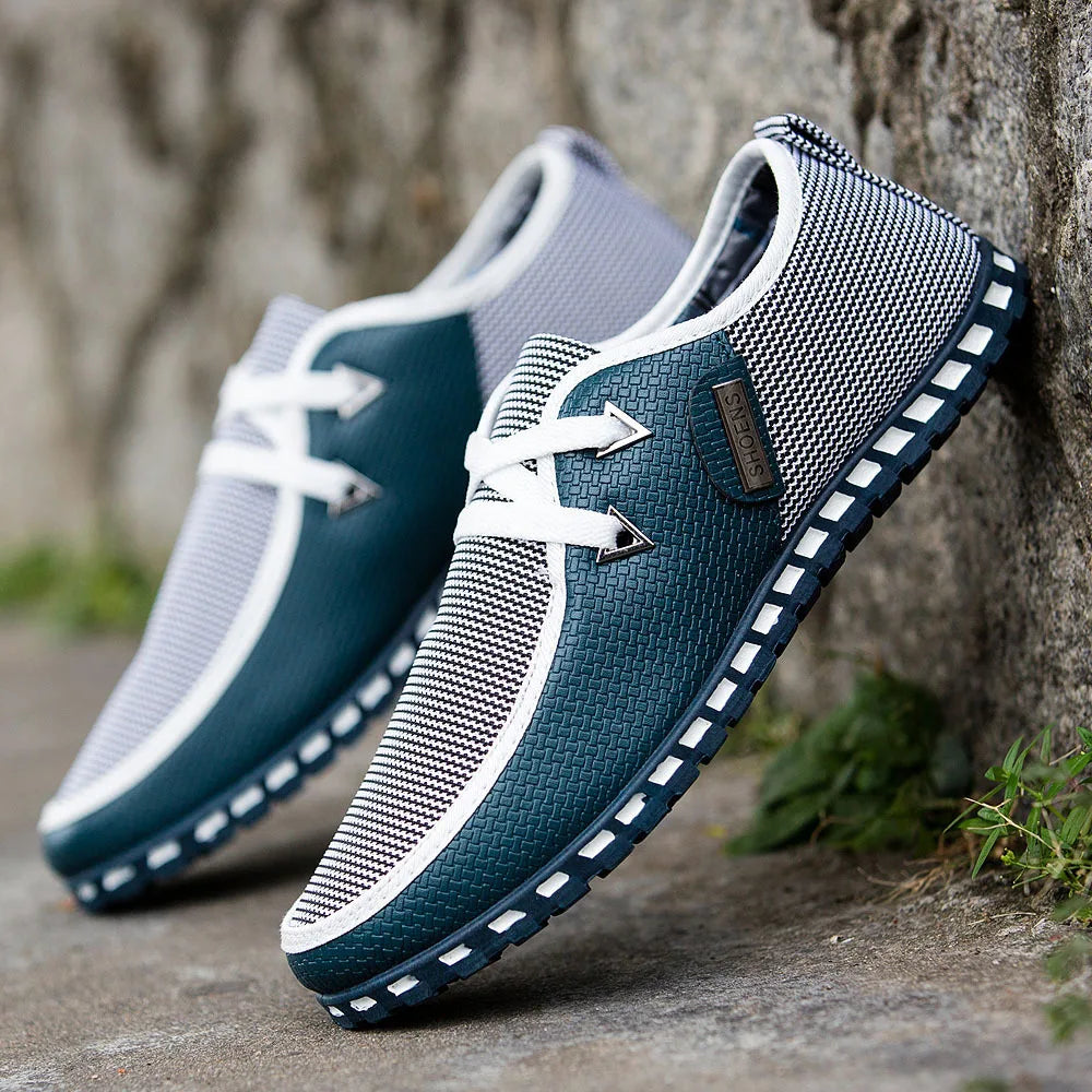 Halden leather sneakers ventilated woven upper orthopedic arch support everyday comfort style