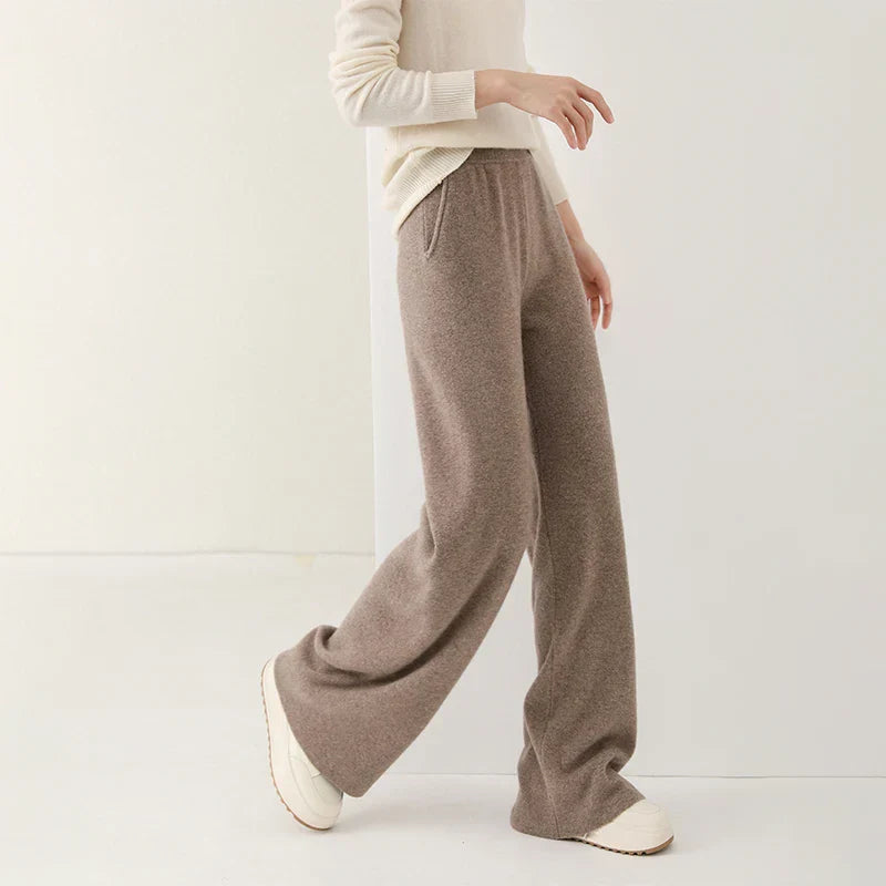 Women's merino wool wide-leg trousers breathable snug fit ultra-soft EternaSoft everyday wear