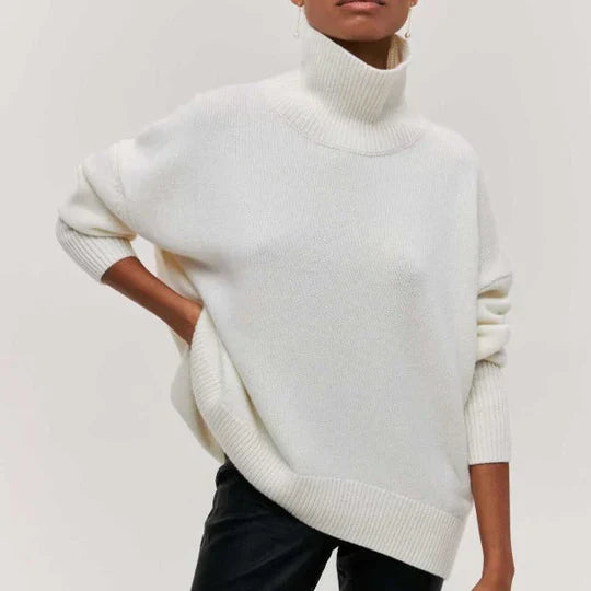 Katrielle women's turtleneck sweater cozy winter knit warm high neck fashion for women