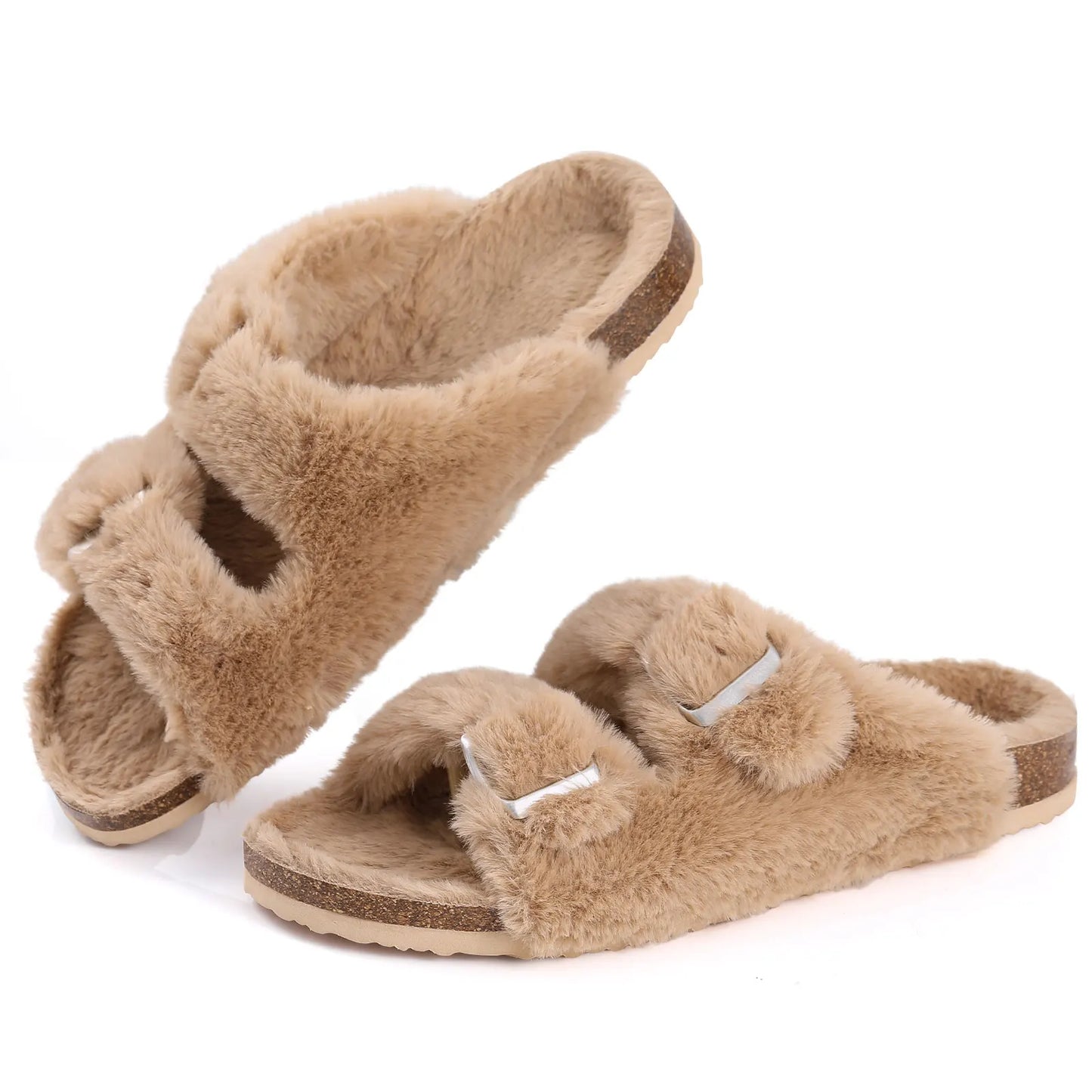 Women's plush winter slippers warm cozy soft lining elegant indoor comfort luxe design