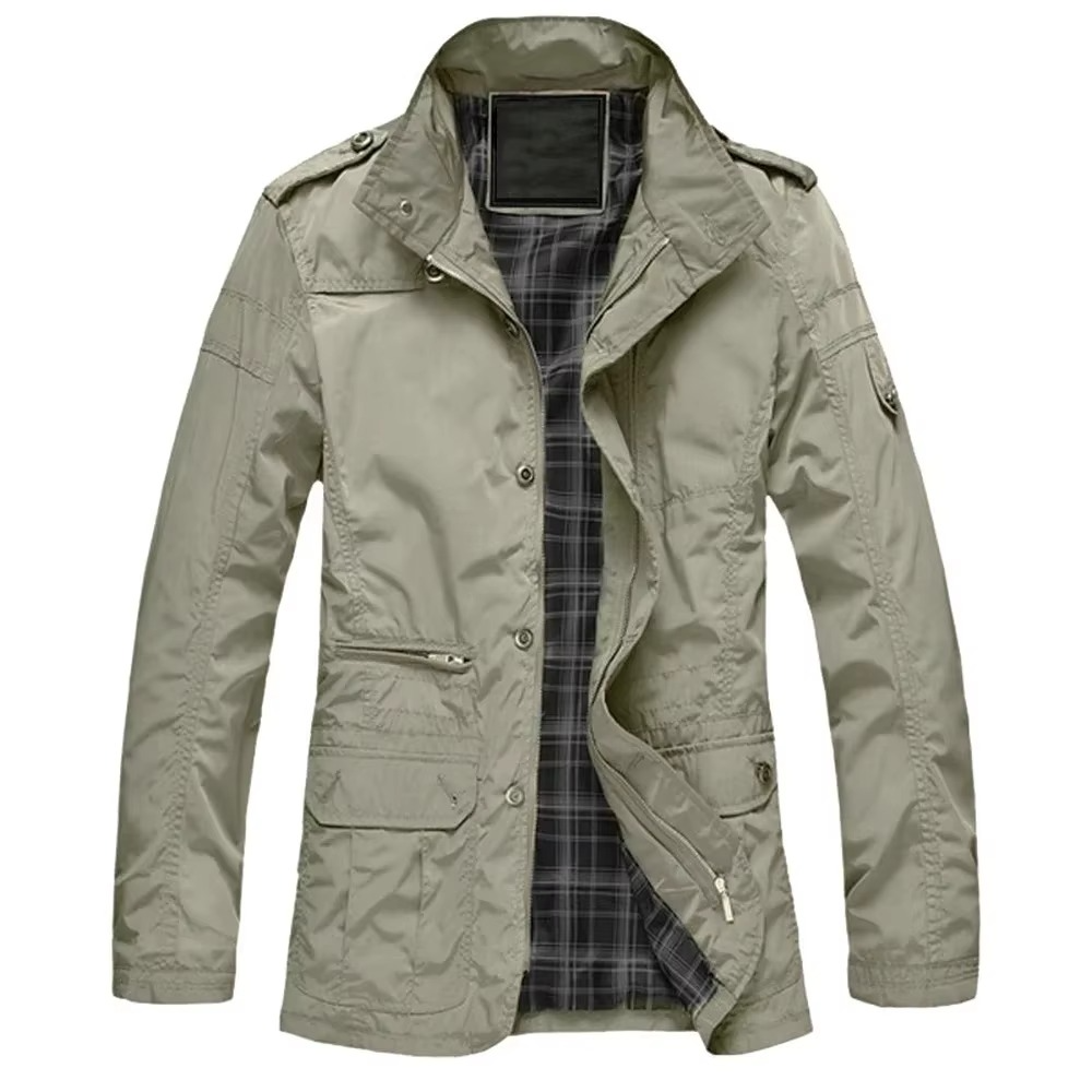 Men's big tall lightweight windbreaker parka jacket wind-resistant transitional season polished fit