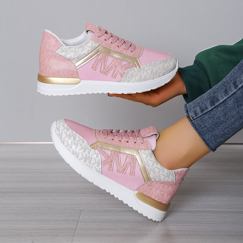 Women's low-profile breathable mesh sneakers in neutral tones, sleek minimalist silhouette for active everyday wear