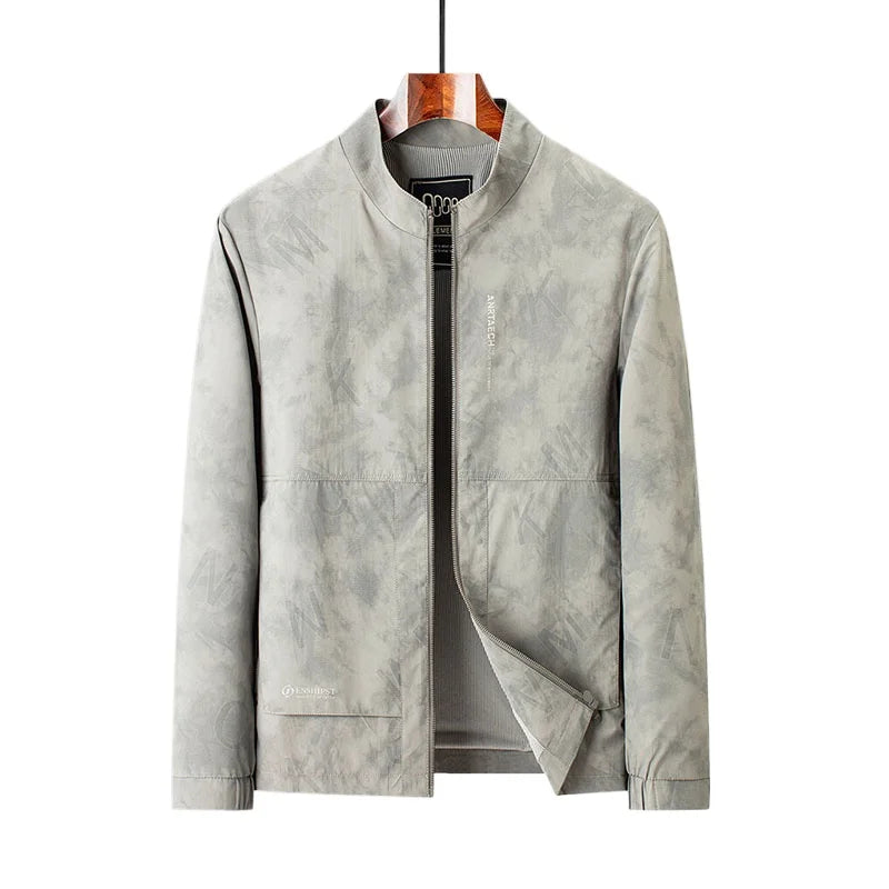 Skyline lightweight windbreaker, minimalist relaxed fit jacket with elastic cuffs for casual layering