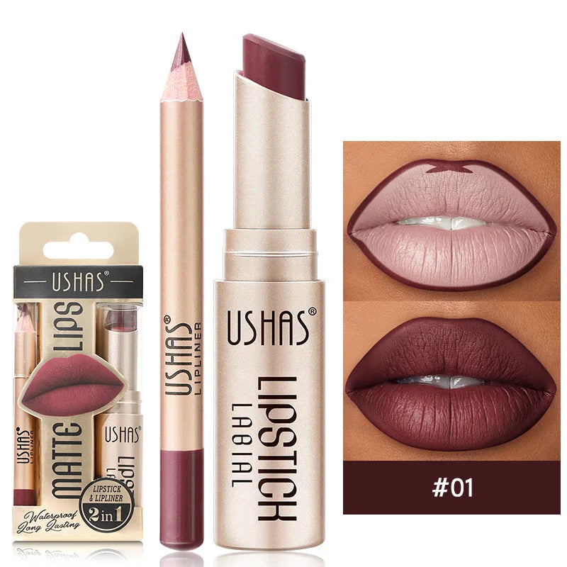 BE x Ushas matte lipstick and lip liner duo for bold, long-lasting defined pout without dryness