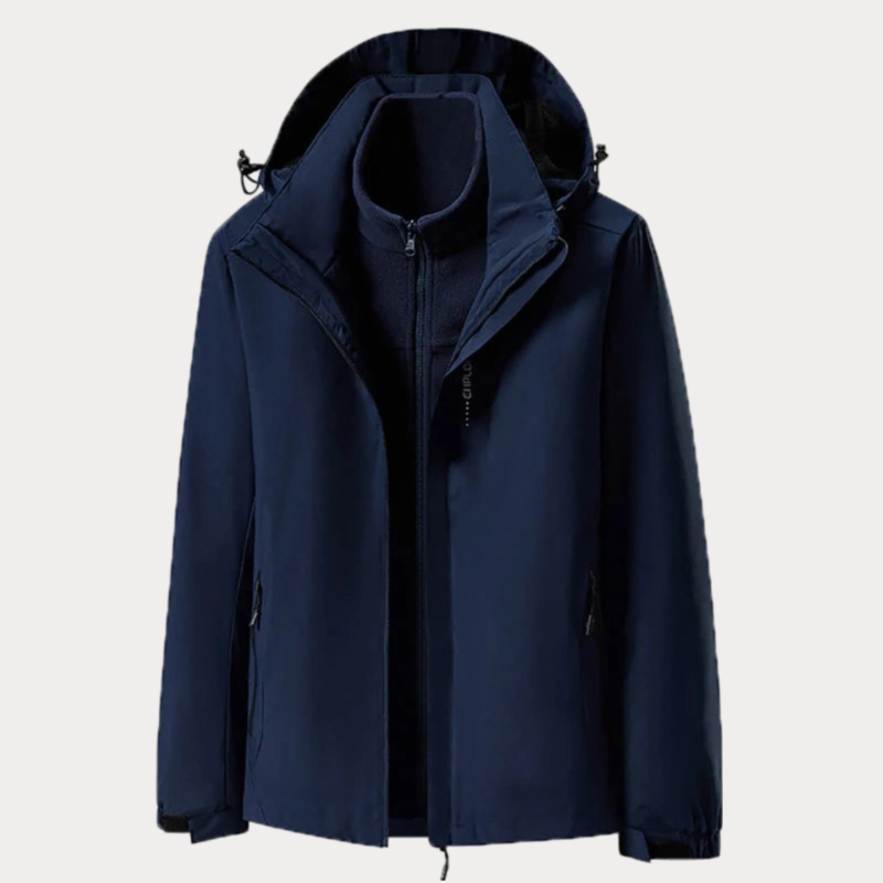 Men's lightweight windbreaker hoodie jacket slim fit outdoor wind protection with zippered pockets