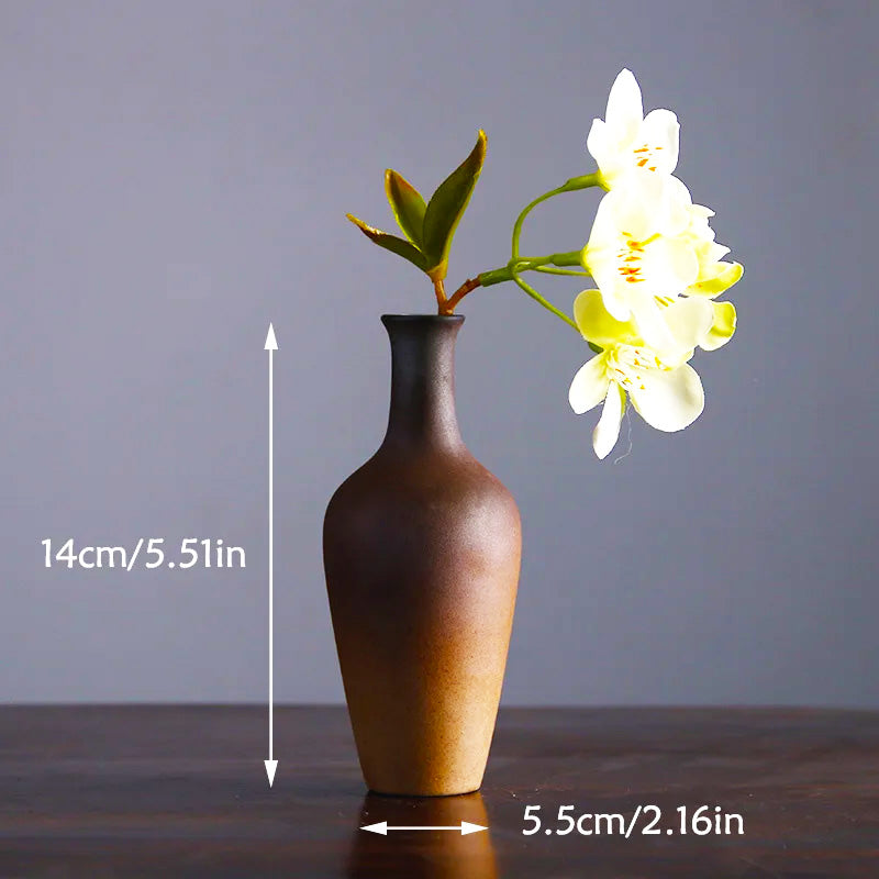 Ferra handmade ceramic vase textured gradient finish sculptural modern home decor accent piece