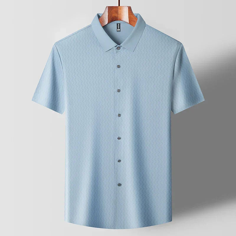 Men's Asmont striped dress shirt lightweight breathable fabric versatile work casual polished fit