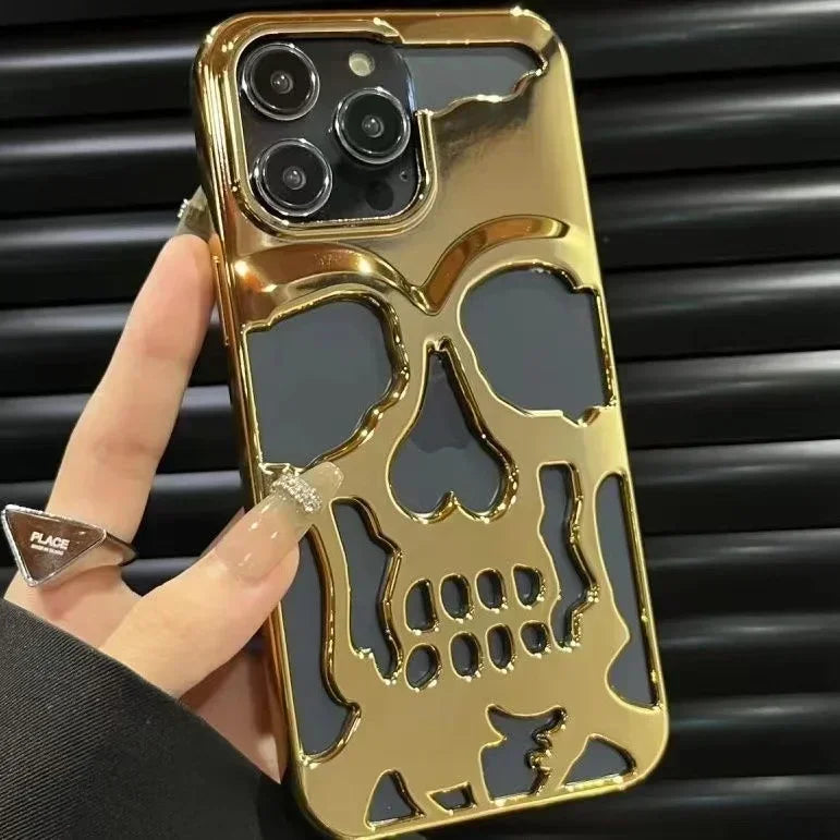 Phantom Edge carbon fiber iPhone case rugged 3D skull design heat dissipation sleek low-profile protection