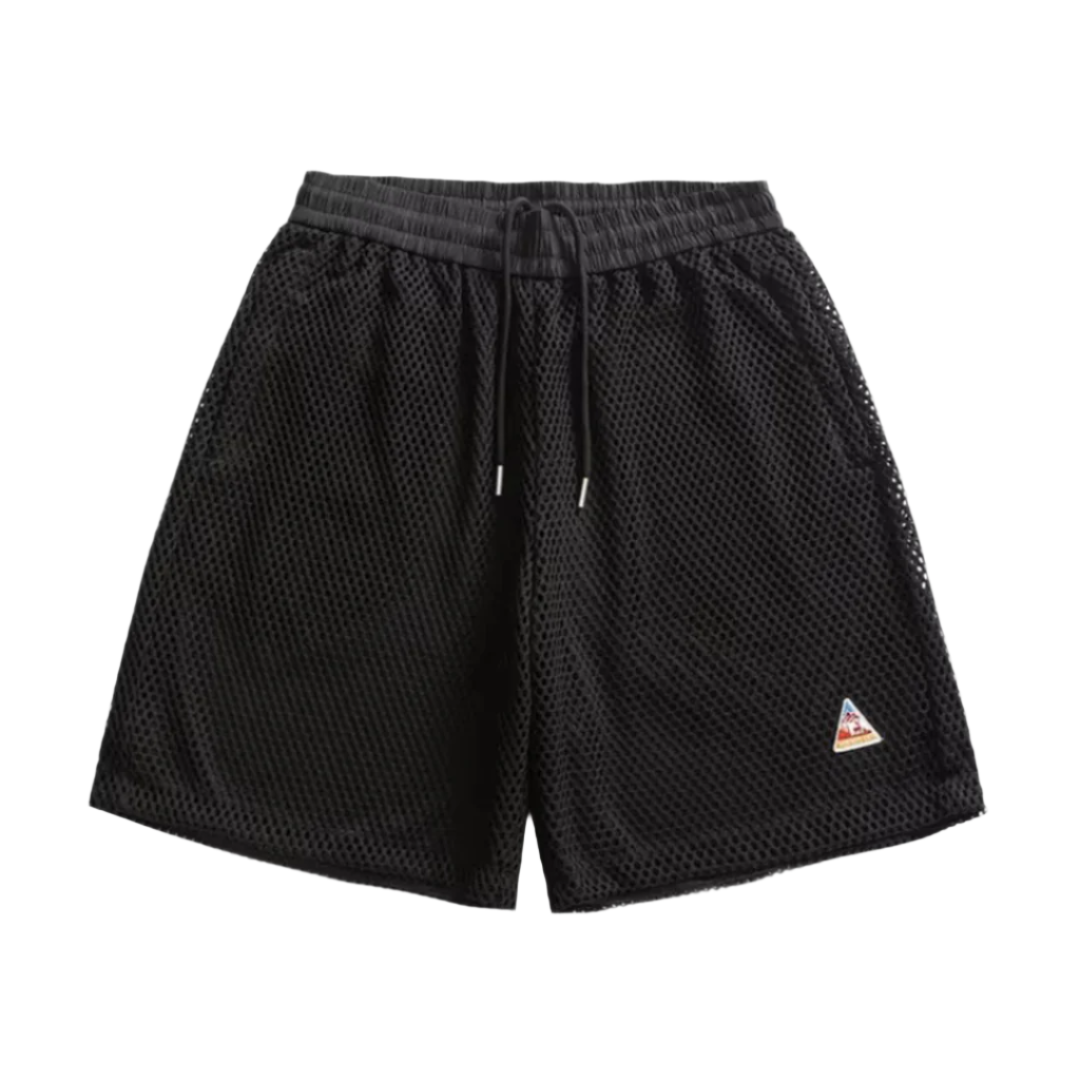 Men's lattice mesh court shorts lightweight breathable moisture-wicking relaxed fit for gym training