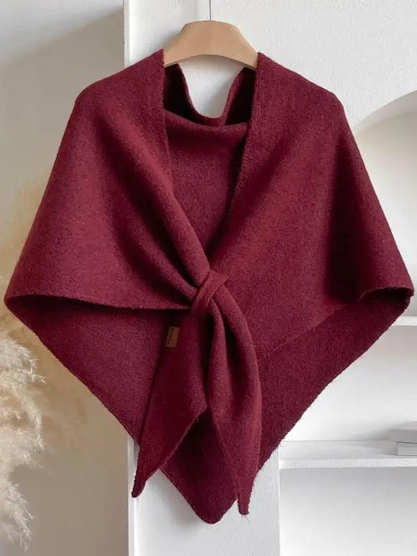 Women's soft winter knit shawl elegant wrap solid color lightweight all-day comfort