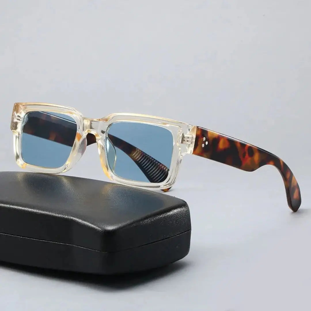 Sebastian square sunglasses bold two-tone design ergonomic frame full UV protection for trendsetters