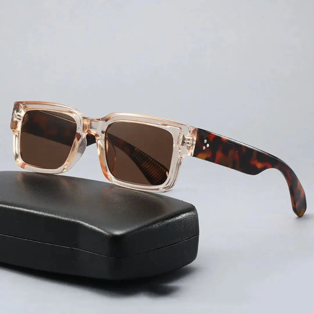 Sebastian square sunglasses bold two-tone design ergonomic UV protection frame for trendsetters