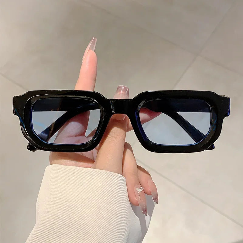 Rena set of 7 rectangular vintage unisex sunglasses retro modern festival-ready multicolor frames