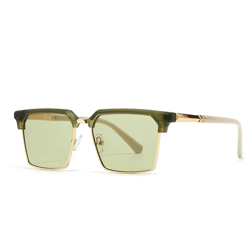 Retro gradient square sunglasses unisex UV400 bold vintage-modern street style frames