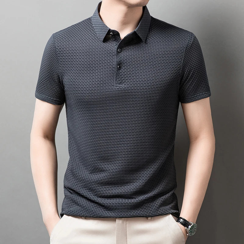 Men's Caedon breathable polo shirt smart casual lightweight fabric expert craftsmanship comfort fit