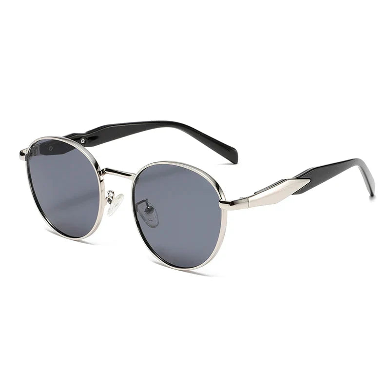 Retro oval sunglasses champagne gold rims tortoiseshell temples UV400 unisex lightweight 90s style