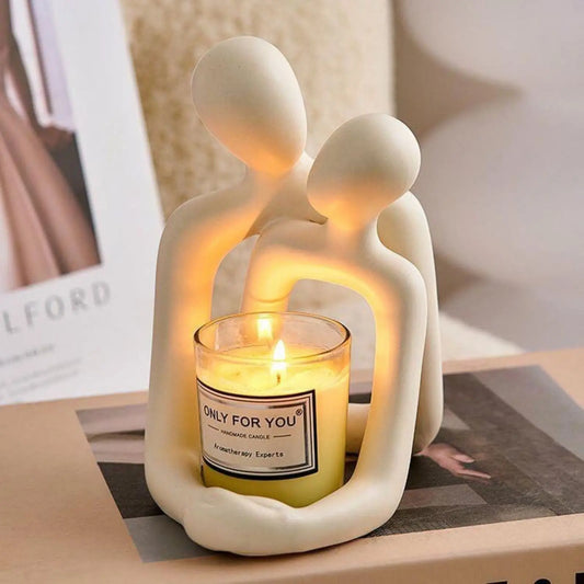 Modern Resin Couple Statue with Abstract Embrace - Urbann-Vibe