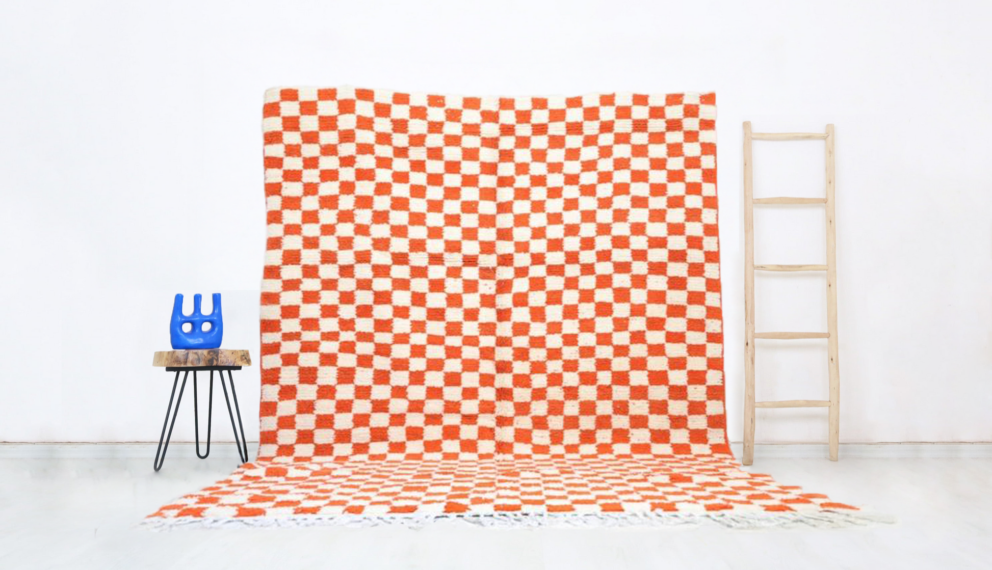 Sekkura Moroccan Checkered Rug 7'7" x 9'6" - Urbann-Vibe