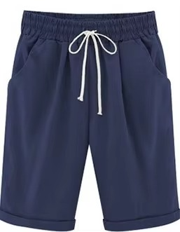Women's high waist harem capri pants relaxed fit breathable cotton blend all-season casual style