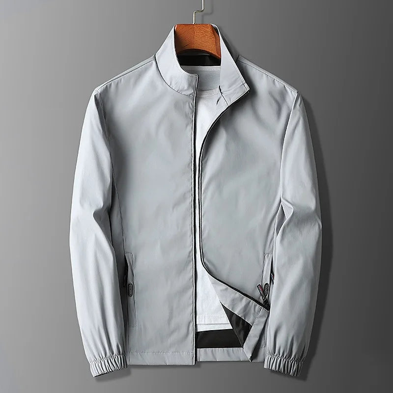 Men's slim fit lightweight jacket in Nordic minimalist style with breathable fabric and practical pockets