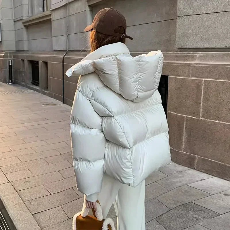 Wilda unisex thick quilted winter jacket, thermal insulated cold weather outerwear, classic silhouette