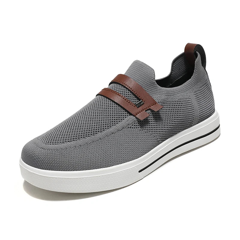 Men's coastal casual slip-on knit mesh shoes lightweight breathable EVA foam cushioned sole
