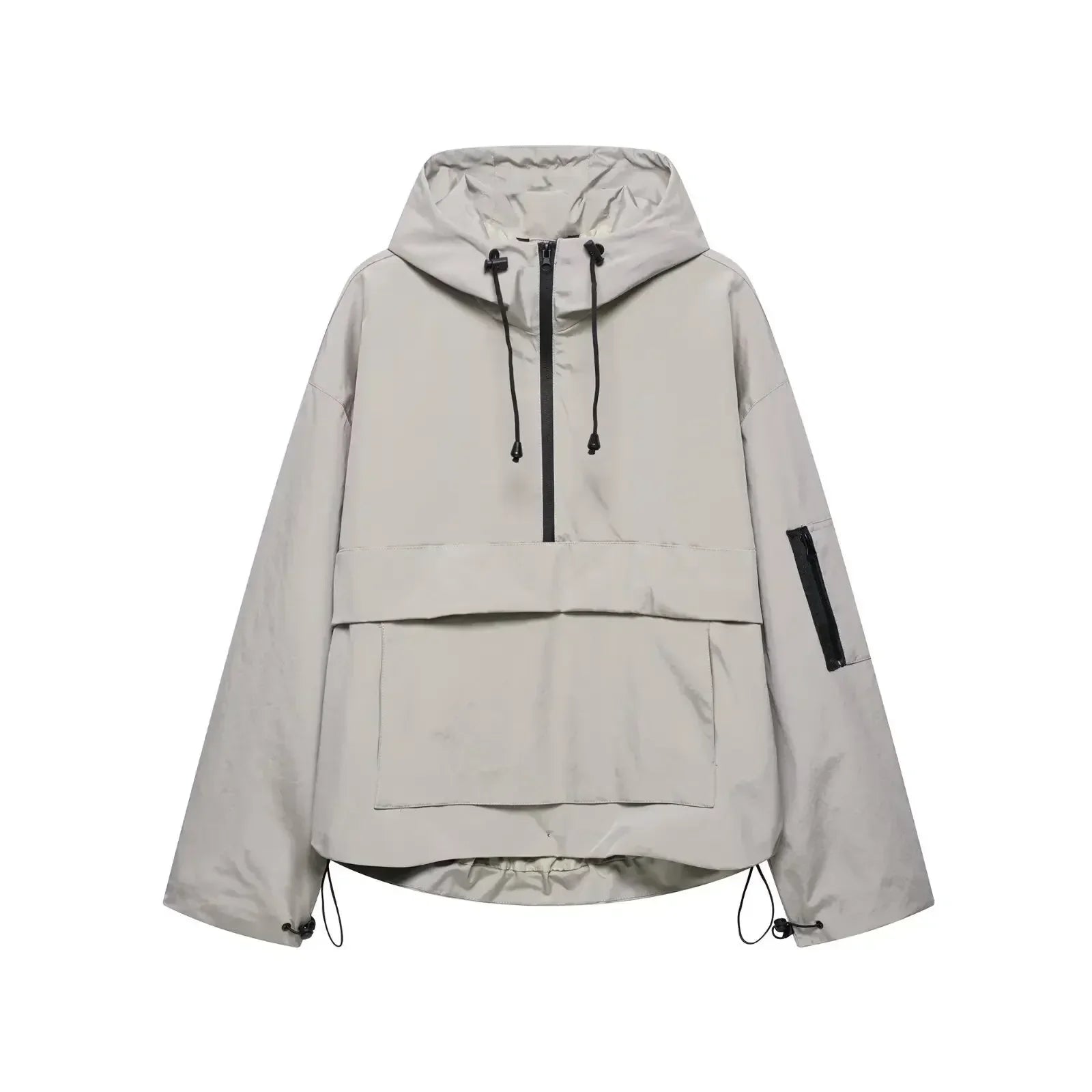 Women's minimal hooded ski jacket sleek structured fit for winter layering outdoor activities