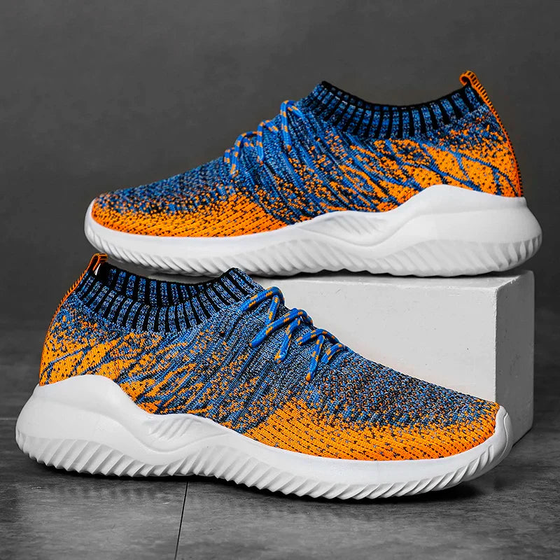 Men's Urbann-Vibe Trilo low-top knitted trainers lightweight EVA breathable running shoes daily comfort